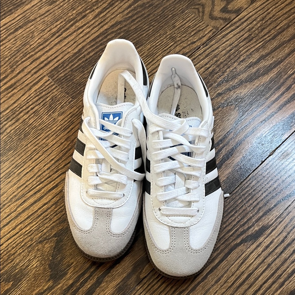 Adidas Classic White and Black Trainers